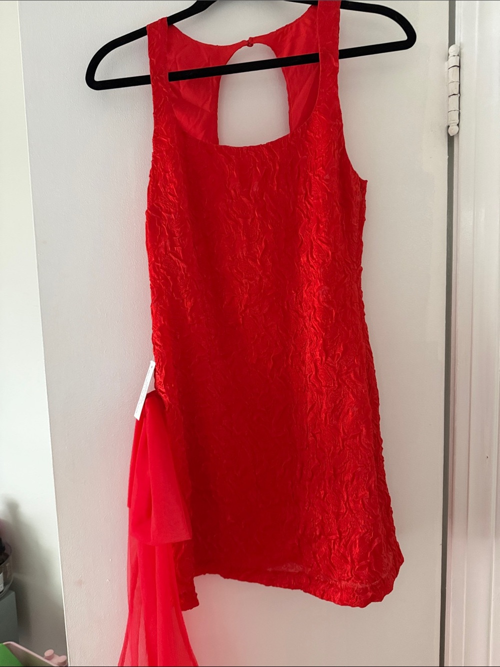 For Love And Lemons Red Party Dress with Tulle Sash NWT